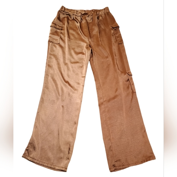 Kendall & Kylie Pants - Kendall & Kylie Brown Wide-Leg Trousers